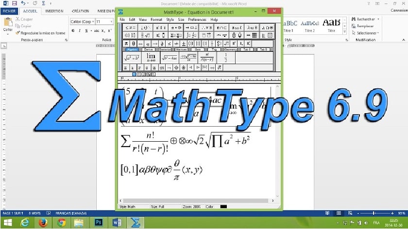 Các phiên bản Mathtype được sử dụng phổ biến