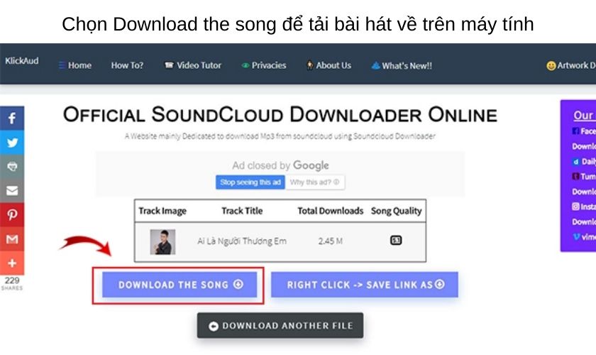 Download nhạc trên SoundCloud bằng phần mềm bên thứ 3 - Bước 3