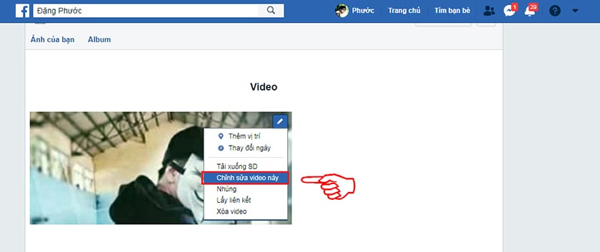 Gỡ hình họa đại diện thay mặt Facebook bên trên máy tính