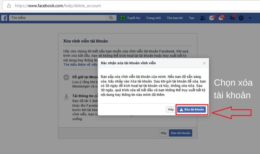 Cách xóa tài khoản Facebook không cần mật khẩu