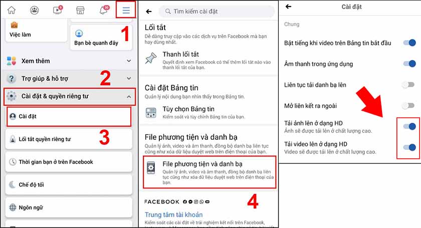 Hướng dẫn đăng ảnh HD lên facebook bằng điện thoại Android