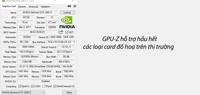 Kiểm tra card màn hình bằng phần mềm thông dụng GPU-Z