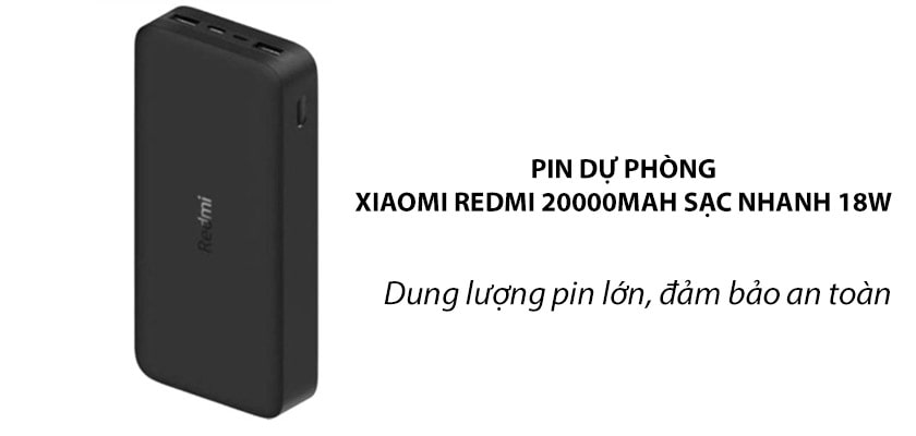 Pin sạc dự phòng Xiaomi Redmi 20000mah công nghệ sạc nhanh 18W