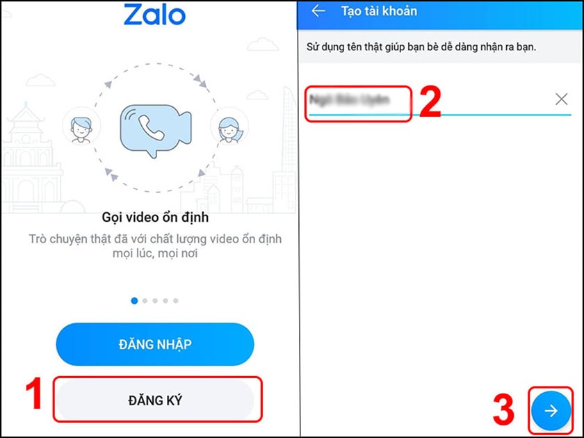 Cách tạo tài khoản, đăng ký Zalo trên điện thoại