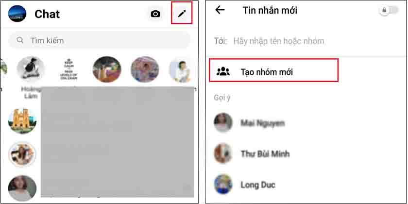 Cách tạo nhóm trên Messenger Facebook