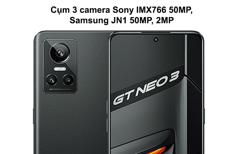 Realme GT Neo 3 trang bị ba camera chất lượng
