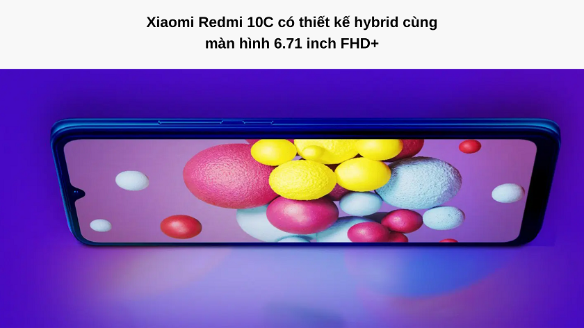 Điện thoại Xiaomi Redmi 10C thiết kế hiện đại