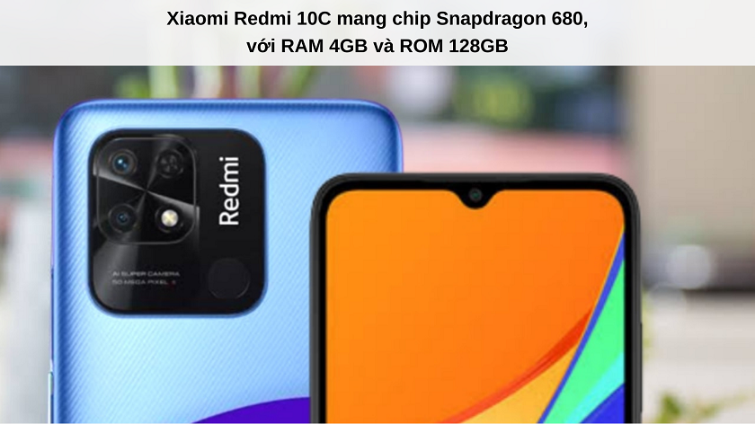 Điện thoại Redmi 10C hiệu năng mạnh mẽ