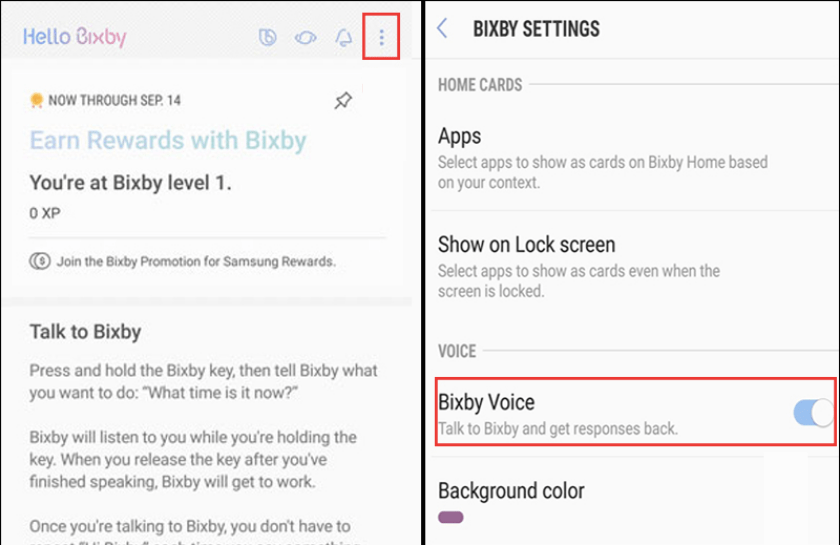 Chụp ảnh màn hinh A32 bằng Bixby Voice