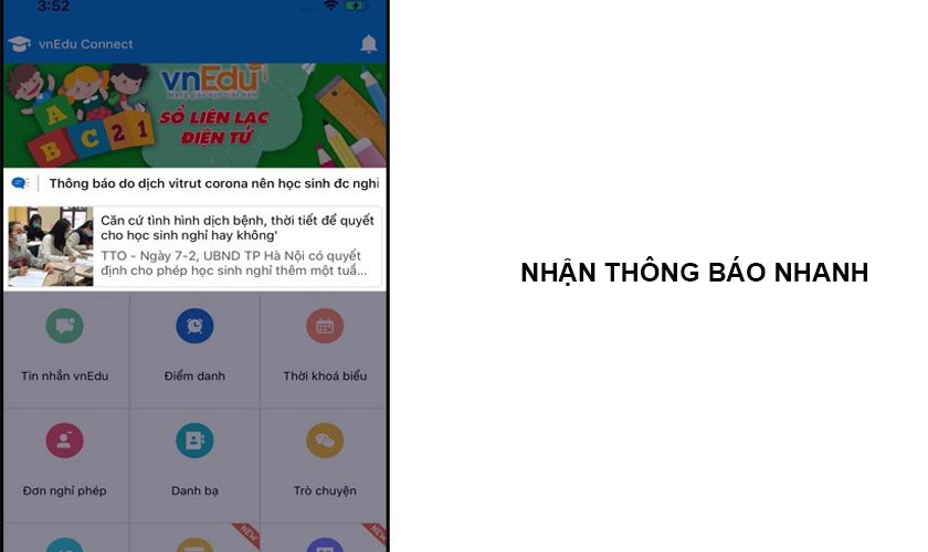 Gửi tin nhắn cho giáo viên chủ nhiệm hay trường học