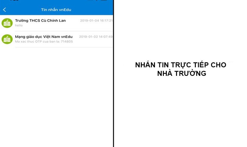 Cập nhật thông tin từ phía trường học