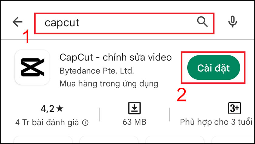 tải CapCut miễn phí trên Android