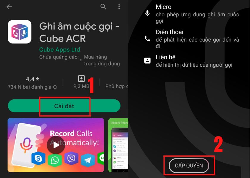 dùng app Cube ACR