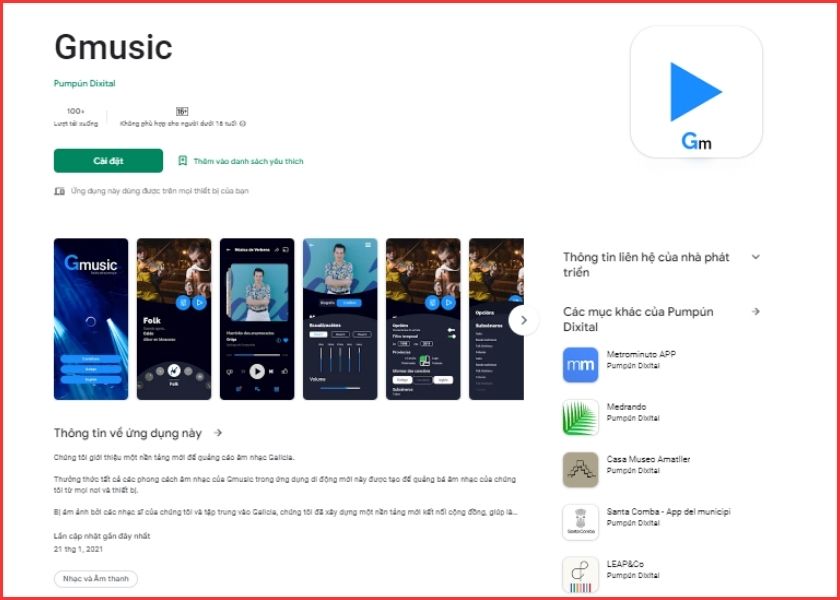 top app chỉnh nhạc trên android gmusic