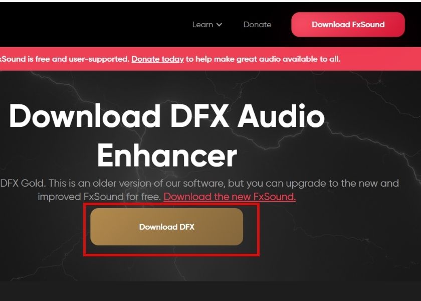 dùng dfx audio enhancer giúp tăng âm lượng máy tính
