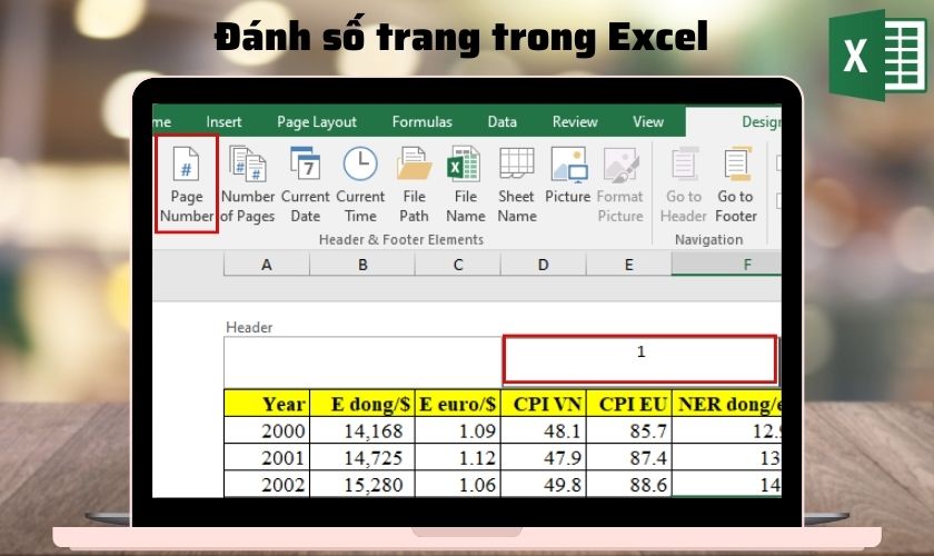 cách đánh số trang trong excel cho mọi phiên bản