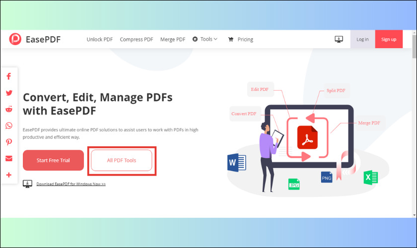 Cách giảm dung lượng file PDF với EasePDF