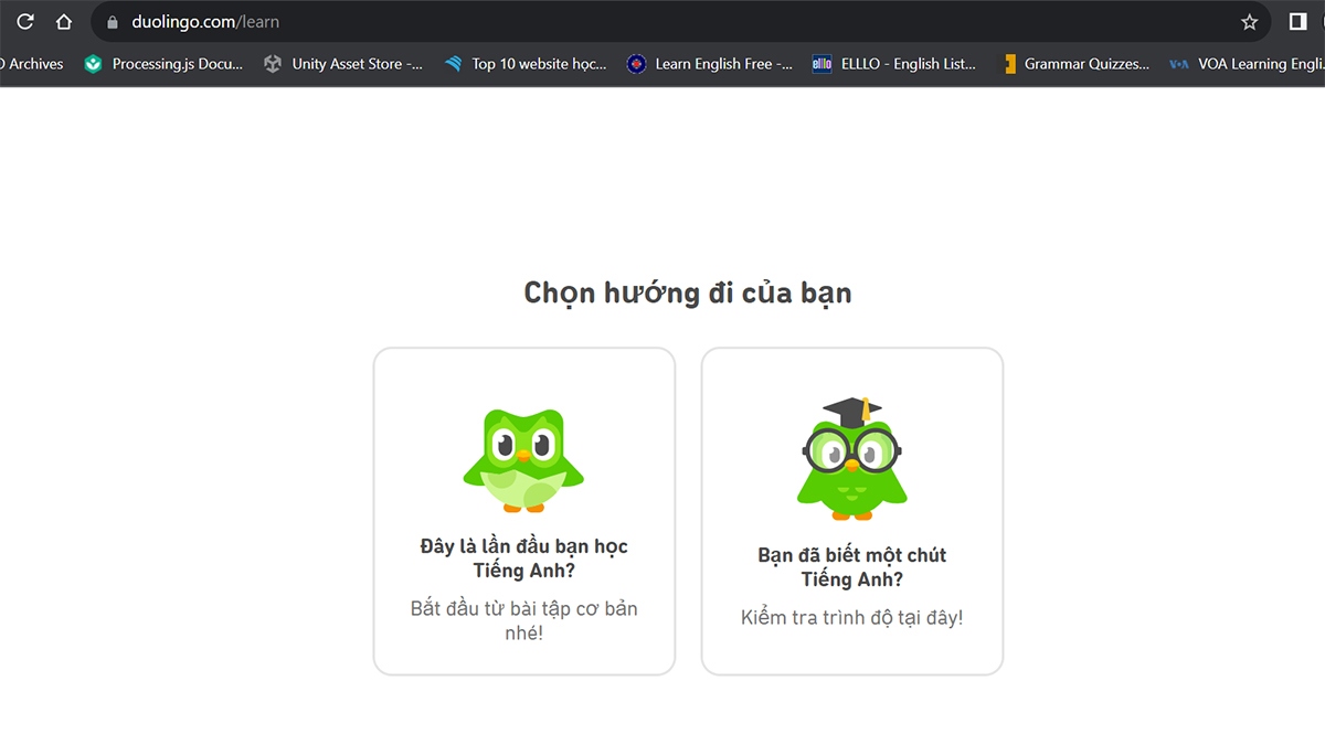 Cách đăng ký Duolingo trên máy tính bước 2