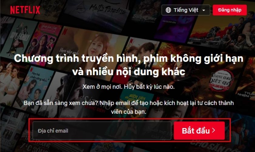 Cách đăng ký Netflix trên máy tính