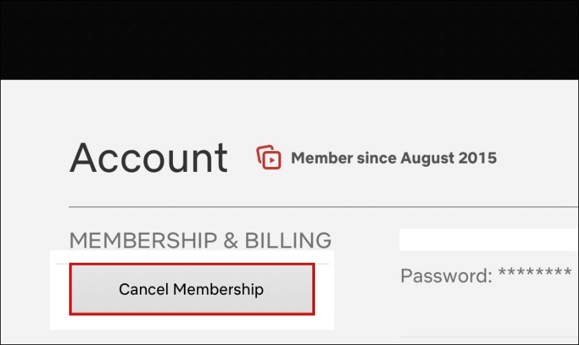 Bạn nhấp vào Cancel Membership