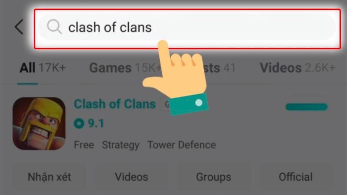 tải Clash of Clans về điện thoại Android