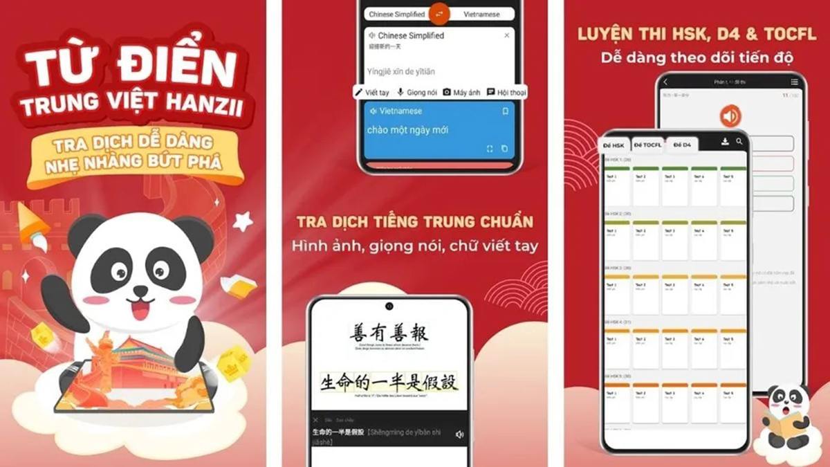 Ứng dụng dịch tiếng Trung qua tiếng Việt Hanzii Dict