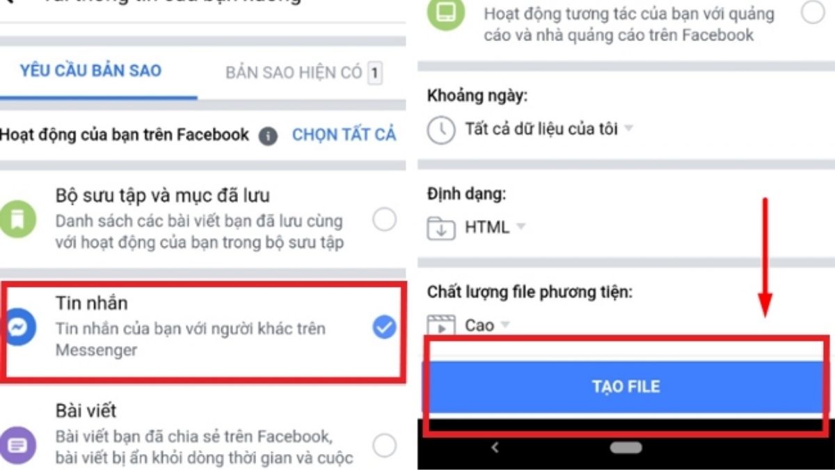 khôi phục tin nhắn Messenger trên điện thoại Android bước 3