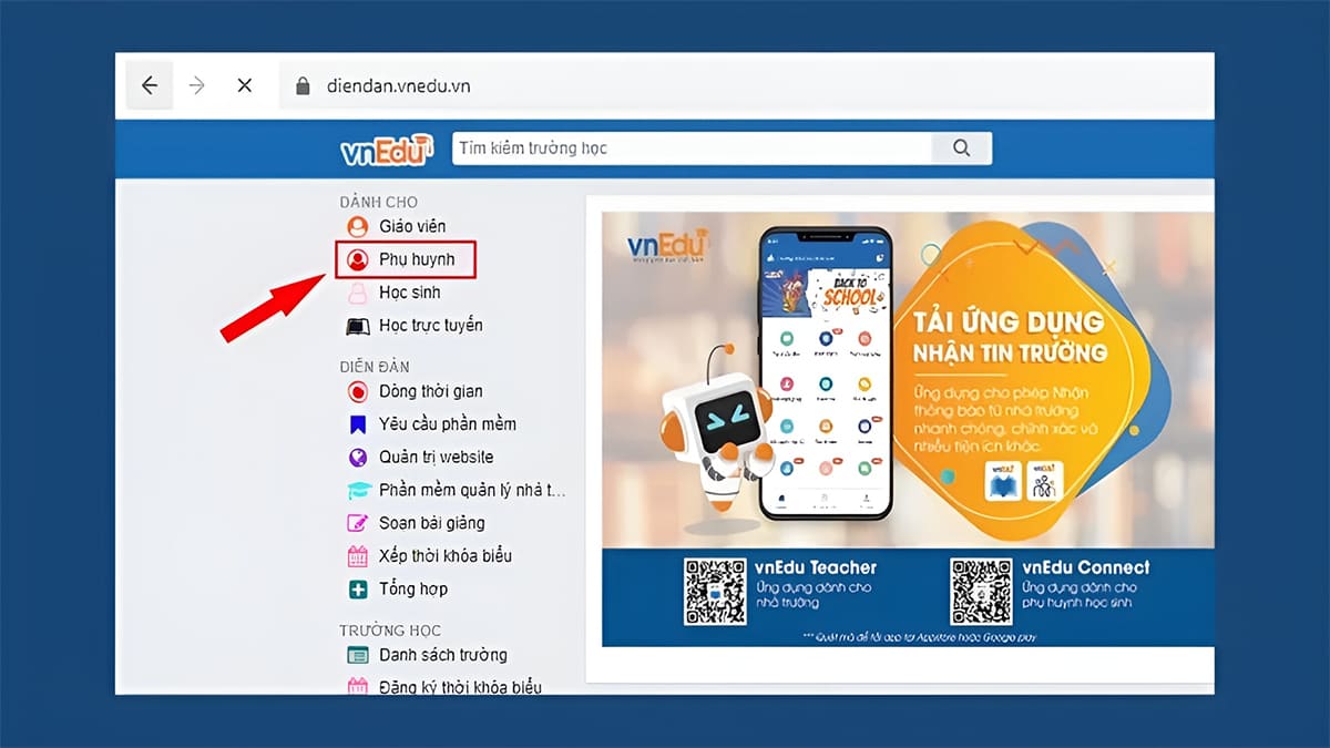 Sử dụng website https://vnedu.vn/